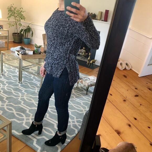 Gap 100% Cotton Black and White Striped Knit Sweater – Women’s Size S - Picture 3 of 9